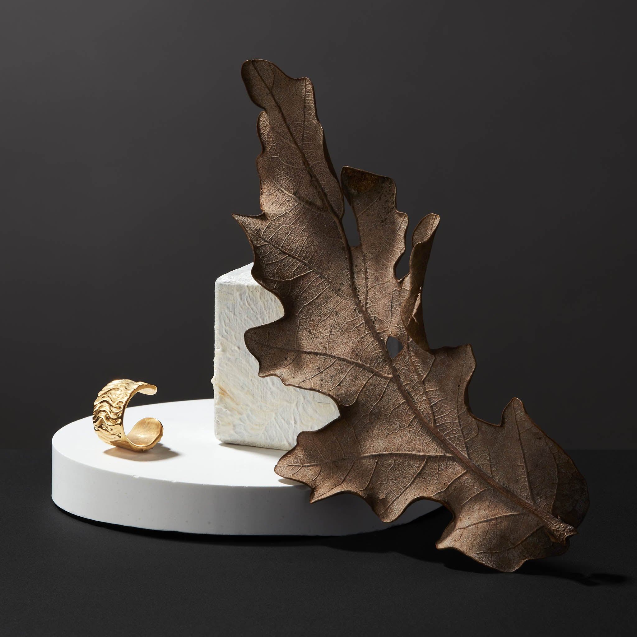 Yellow Gold-Plated Recycled Bronze Ear Cuff